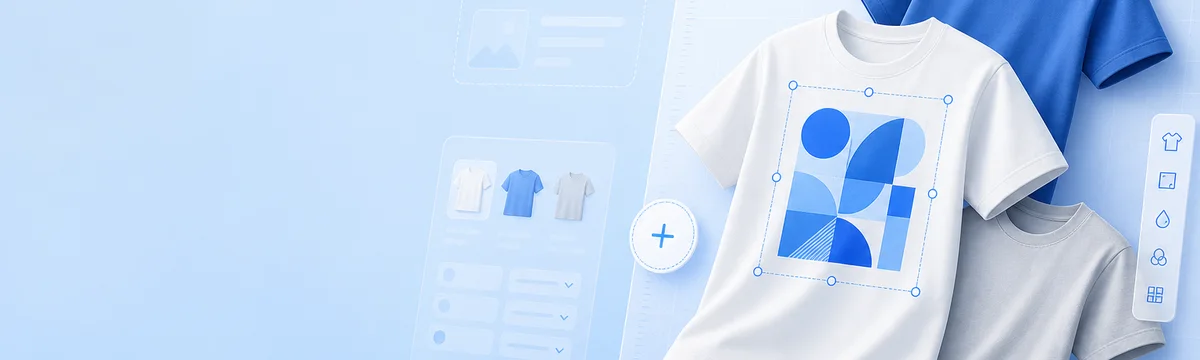 定制服装在线设计与商品创建界面示意
